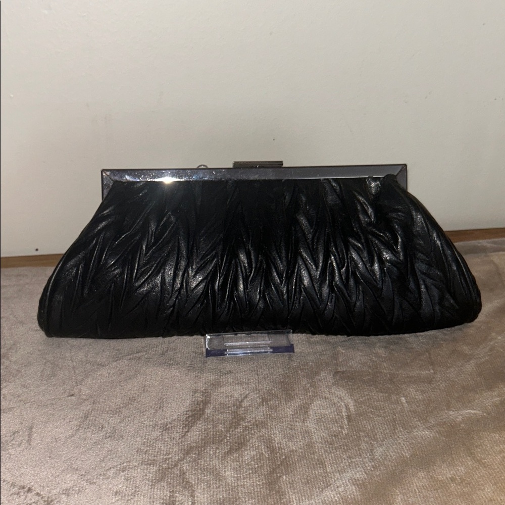 Vintage‎ Black & Silver Clutch Bag